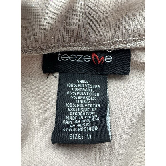 Teeze Me Women Strapless Glittery Ruched Bodycon Mini Dress Sz 11 Embellished - Picture 6 of 7